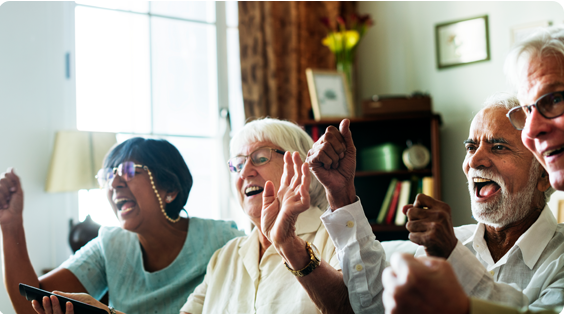 Foto de uma familia feliz