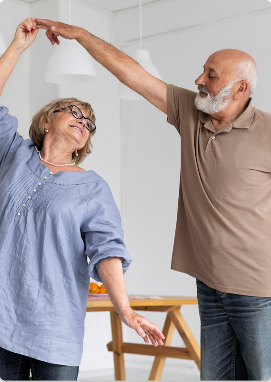 Foto de um casal feliz